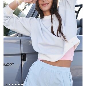 AS Revival Blue and White Supersoft Striped Pullover - Size Large